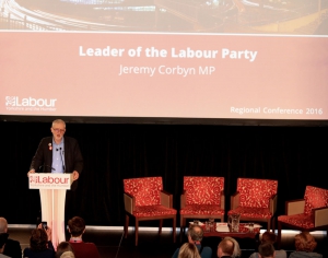 Jeremy Corbyn speaks at a Regional Labour Conference 2016